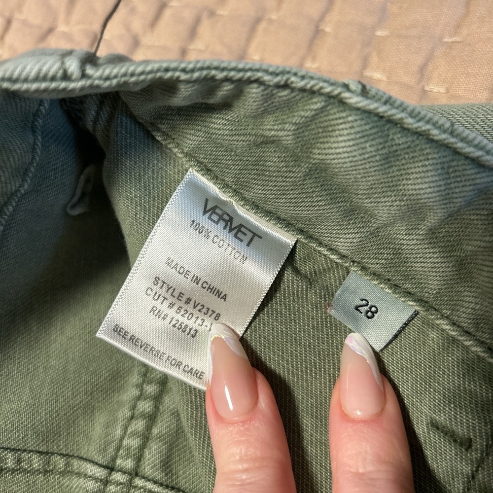 VERVET By FLYING MONKEY Barrel Style Sage Green Joggers - Picture 8 of 9